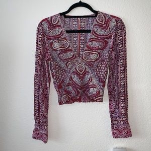 Free People Long-Sleeve Crop Top